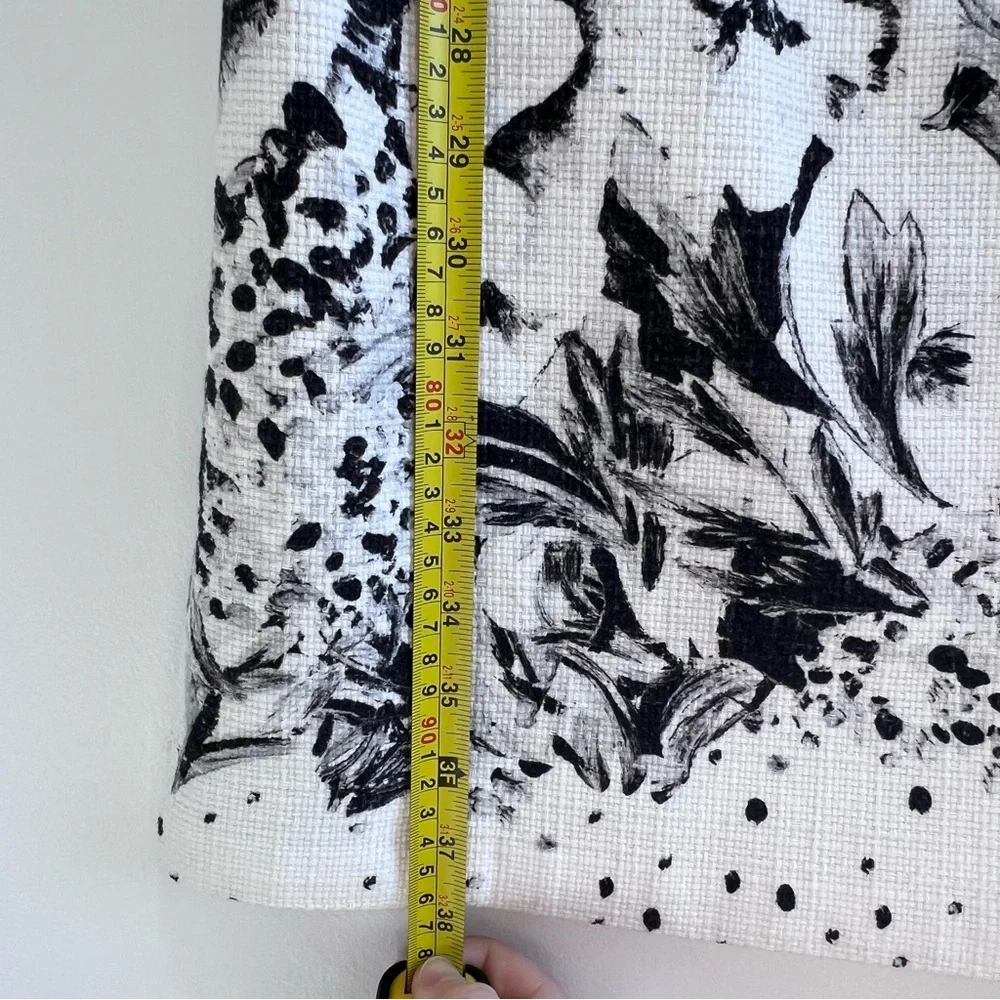 Yeohlee Floral print Sheath Midi Dress Cap Sleeves, Boat Neck, Black & White, 8 - Picture 12 of 13